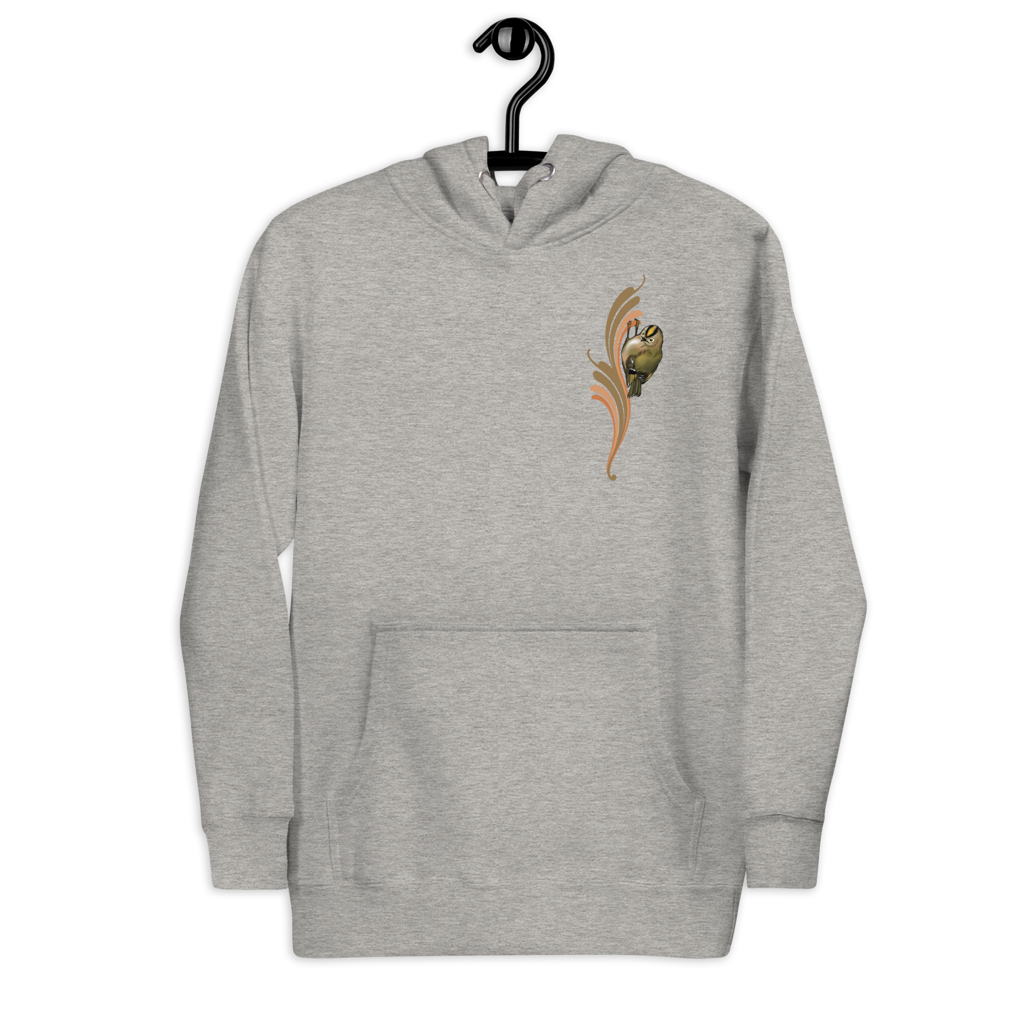 Goldcrest Hoodie – Small Bird Illustration | Nature Inspired Unisex Sweatshirt
