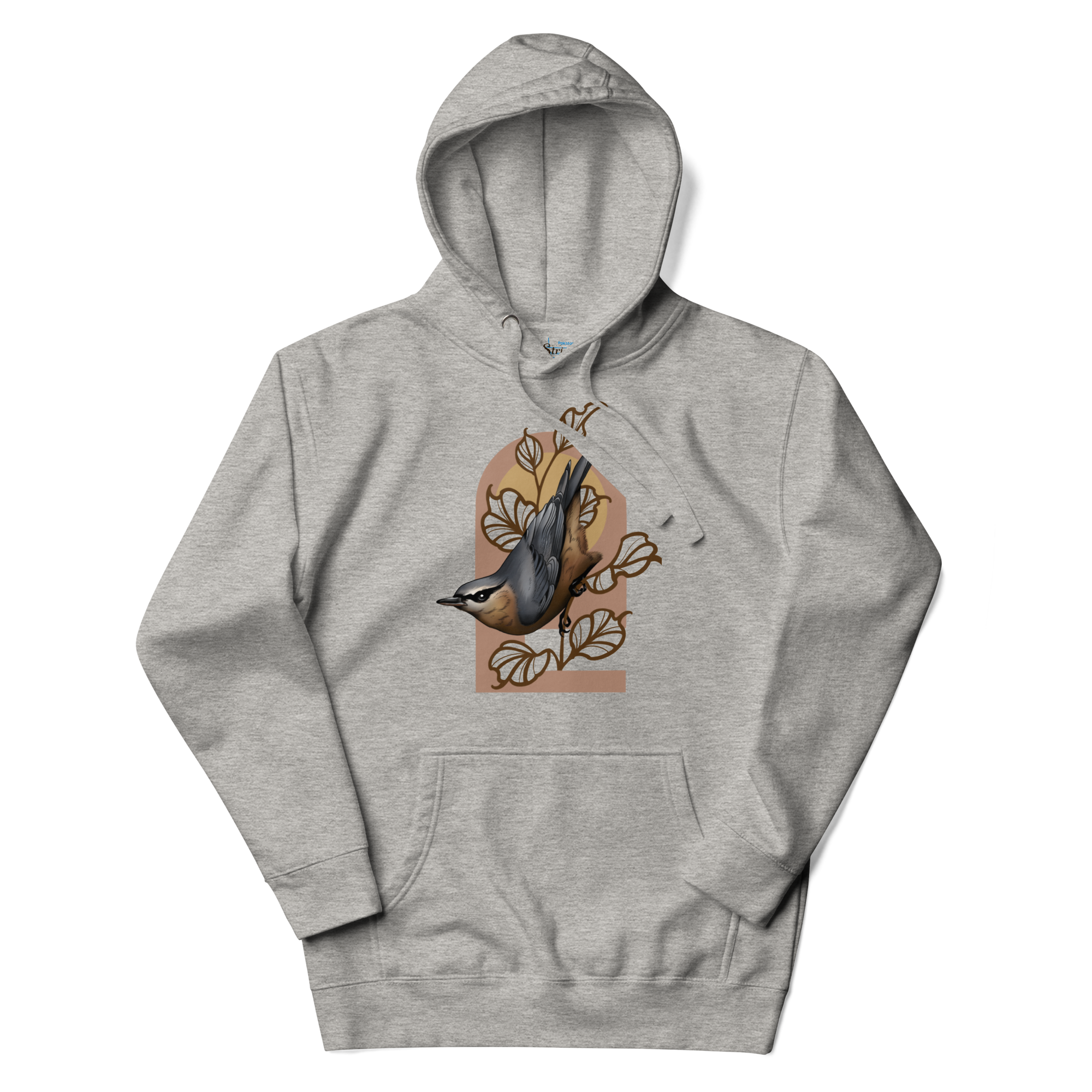 Nuthatch Hoodie – Bird Illustration Pullover | Nature Inspired Unisex Sweatshirt