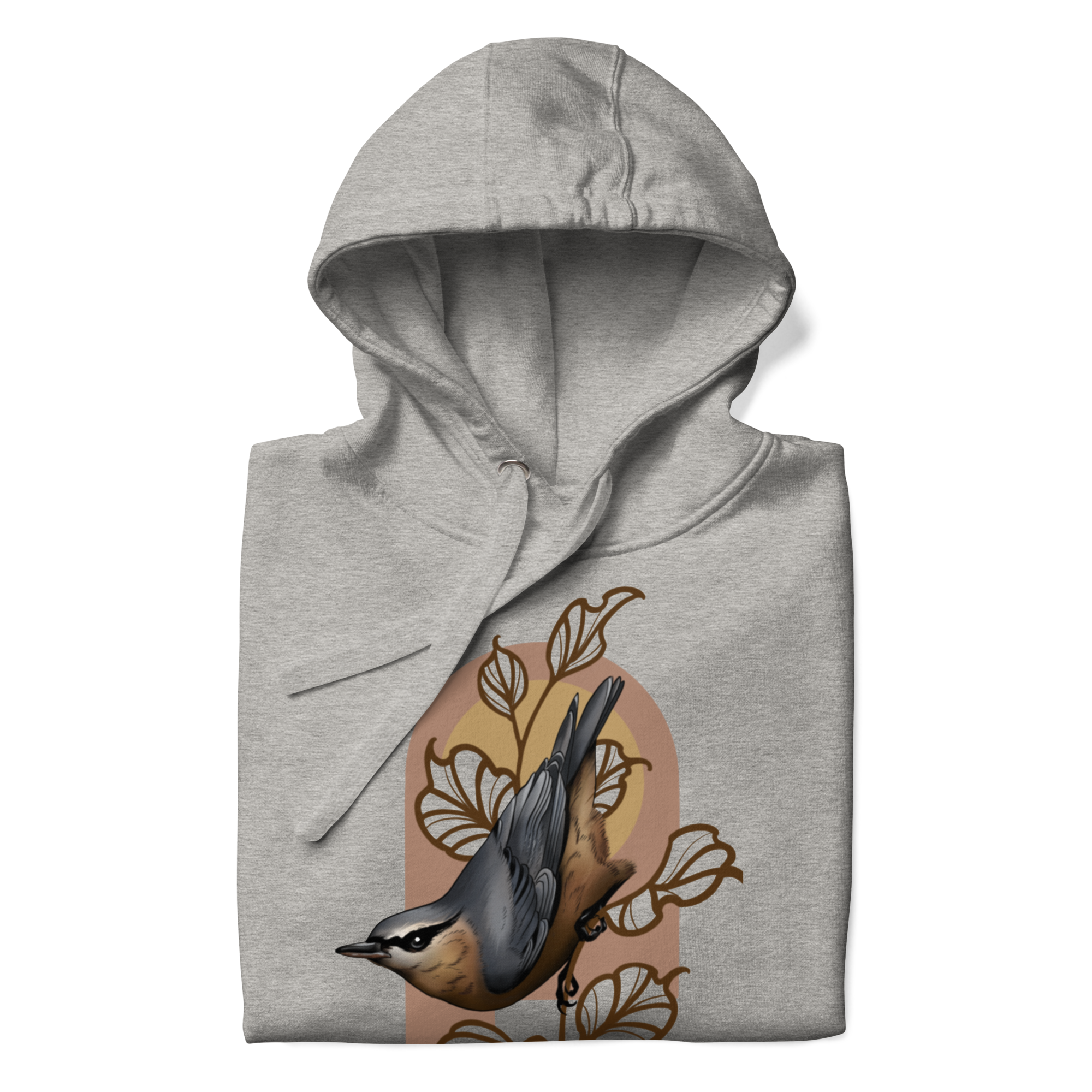 Nuthatch Hoodie – Bird Illustration Pullover | Nature Inspired Unisex Sweatshirt