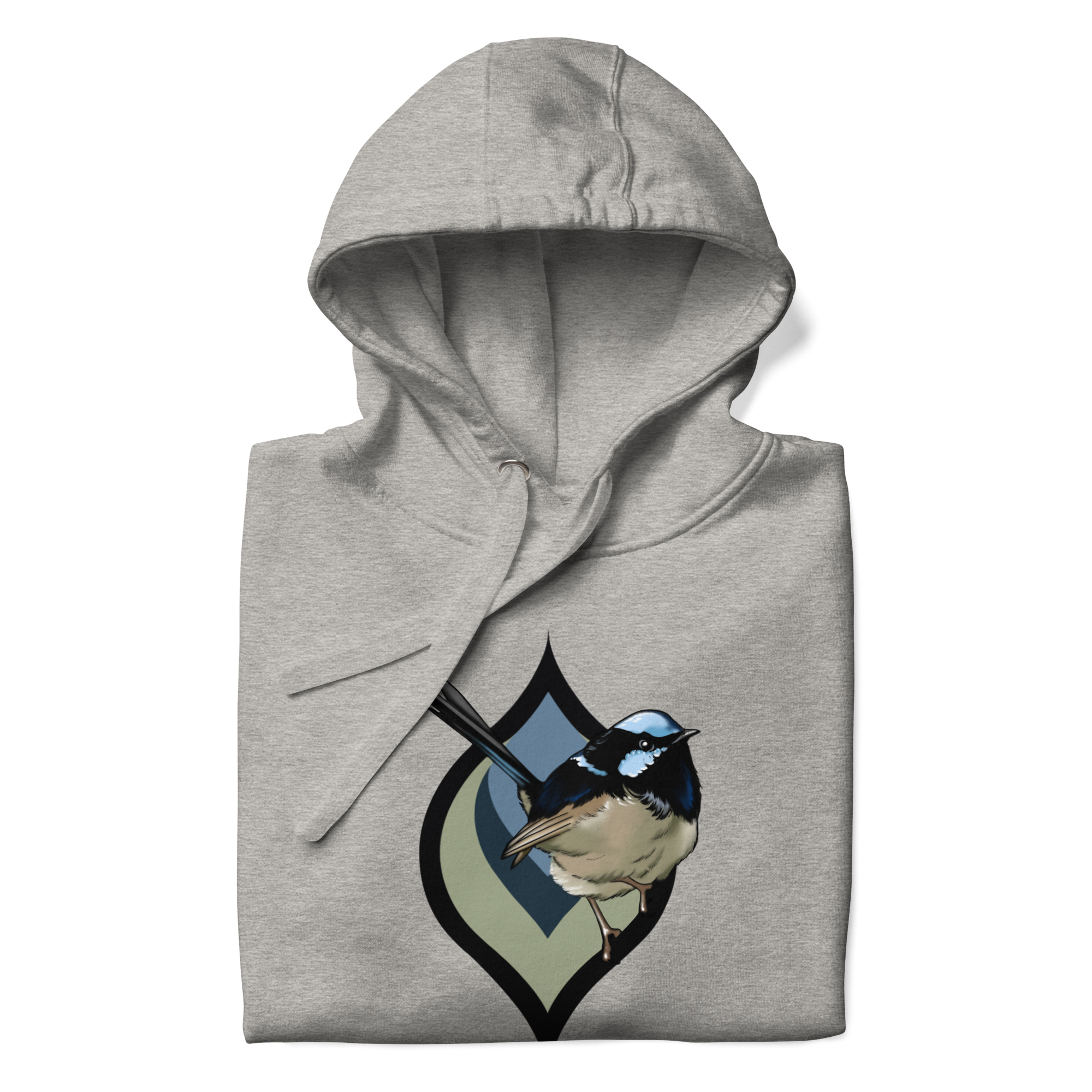 Fairy Wren Hoodie – Bird Illustration Pullover | Nature Inspired Unisex Sweatshirt
