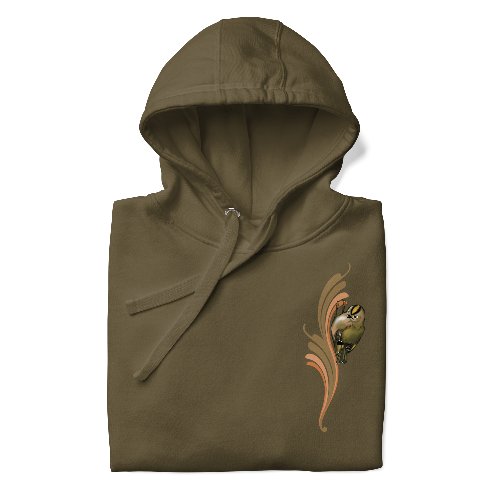 Goldcrest Hoodie – Small Bird Illustration | Nature Inspired Unisex Sweatshirt