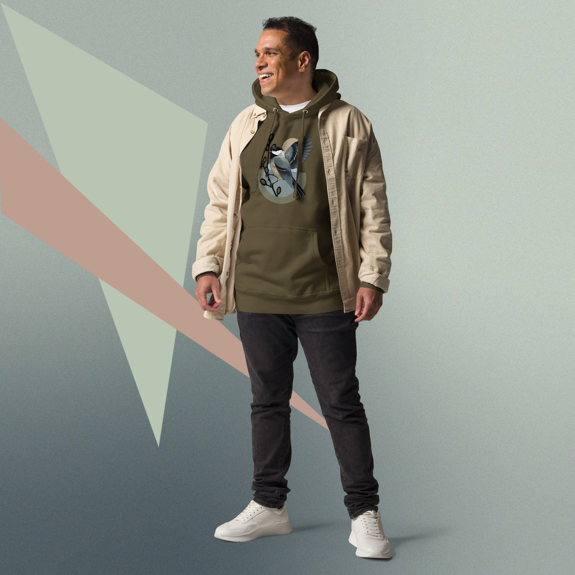 Chickadee Hoodie – Bird Illustration Pullover | Nature Inspired Unisex Sweatshirt