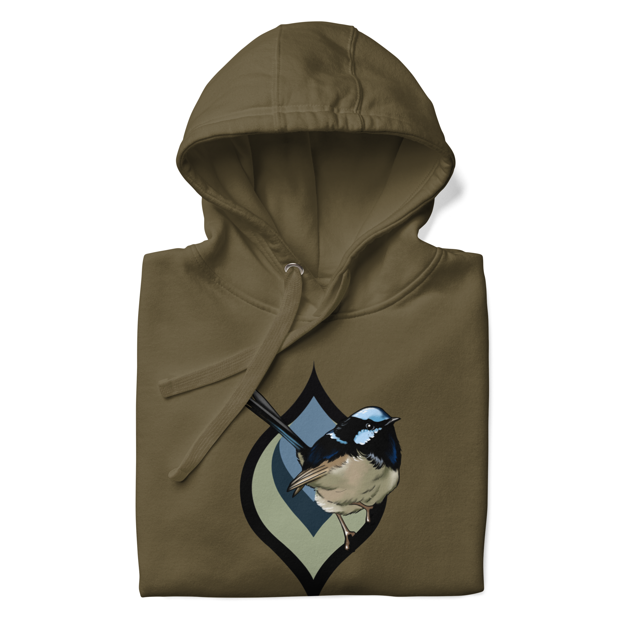 Fairy Wren Hoodie – Bird Illustration Pullover | Nature Inspired Unisex Sweatshirt