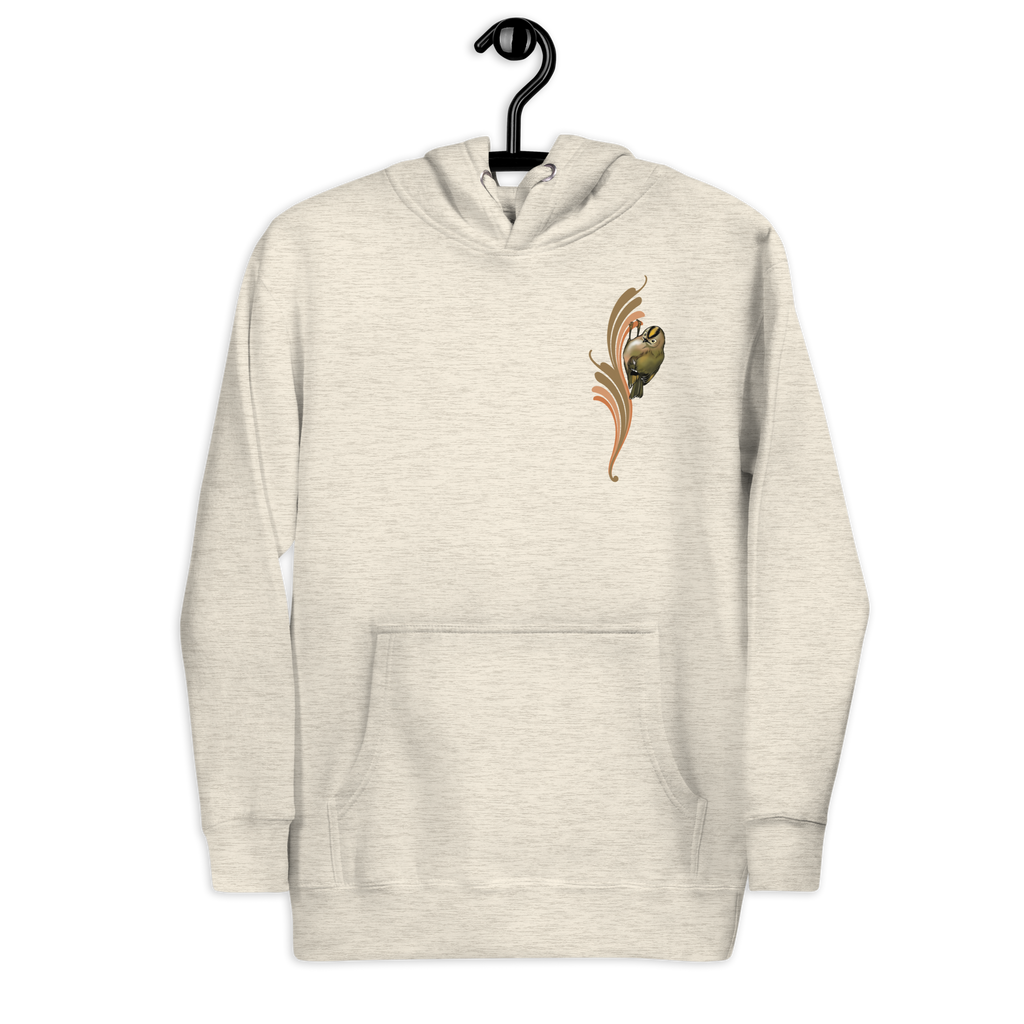 Goldcrest Hoodie – Small Bird Illustration | Nature Inspired Unisex Sweatshirt