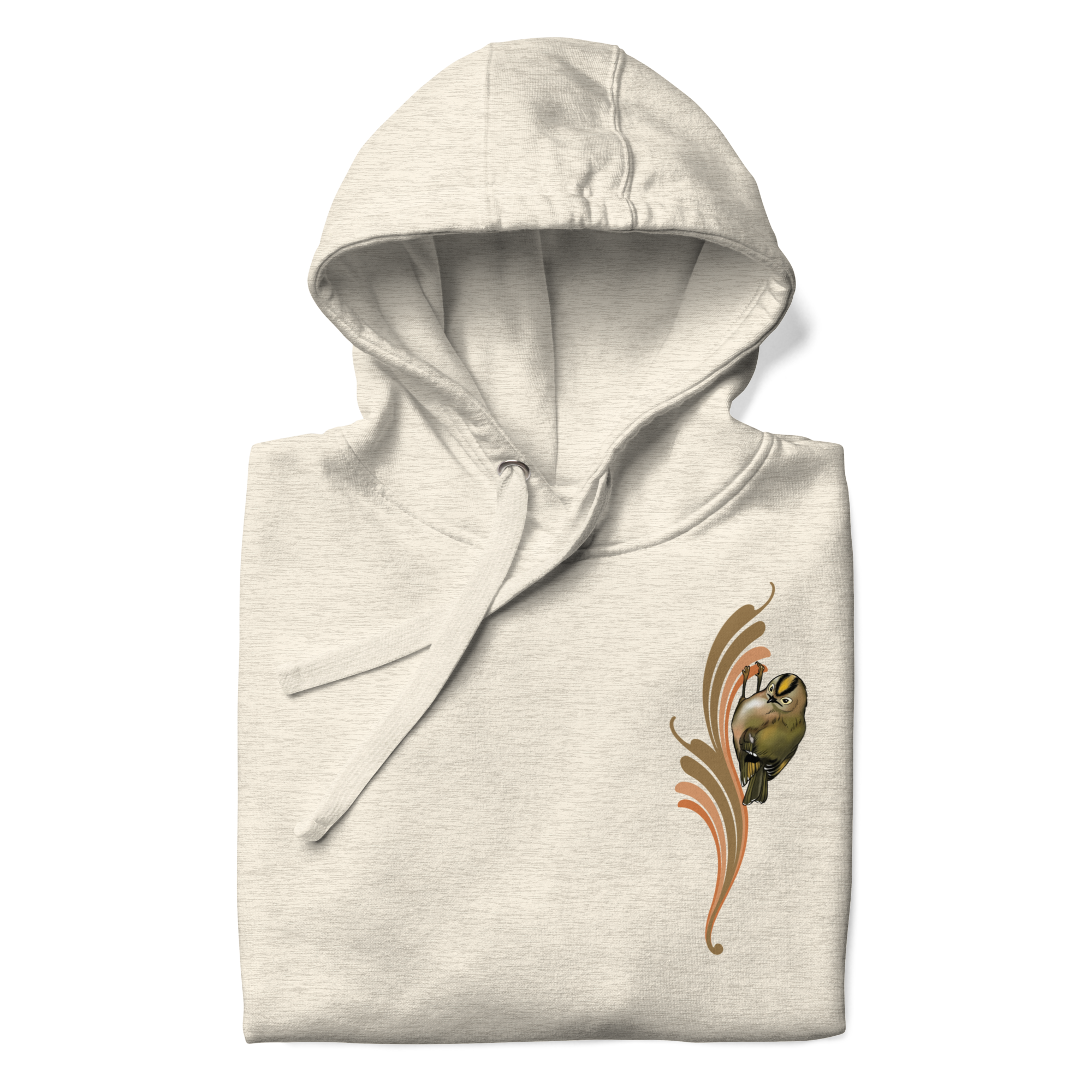 Goldcrest Hoodie – Small Bird Illustration | Nature Inspired Unisex Sweatshirt