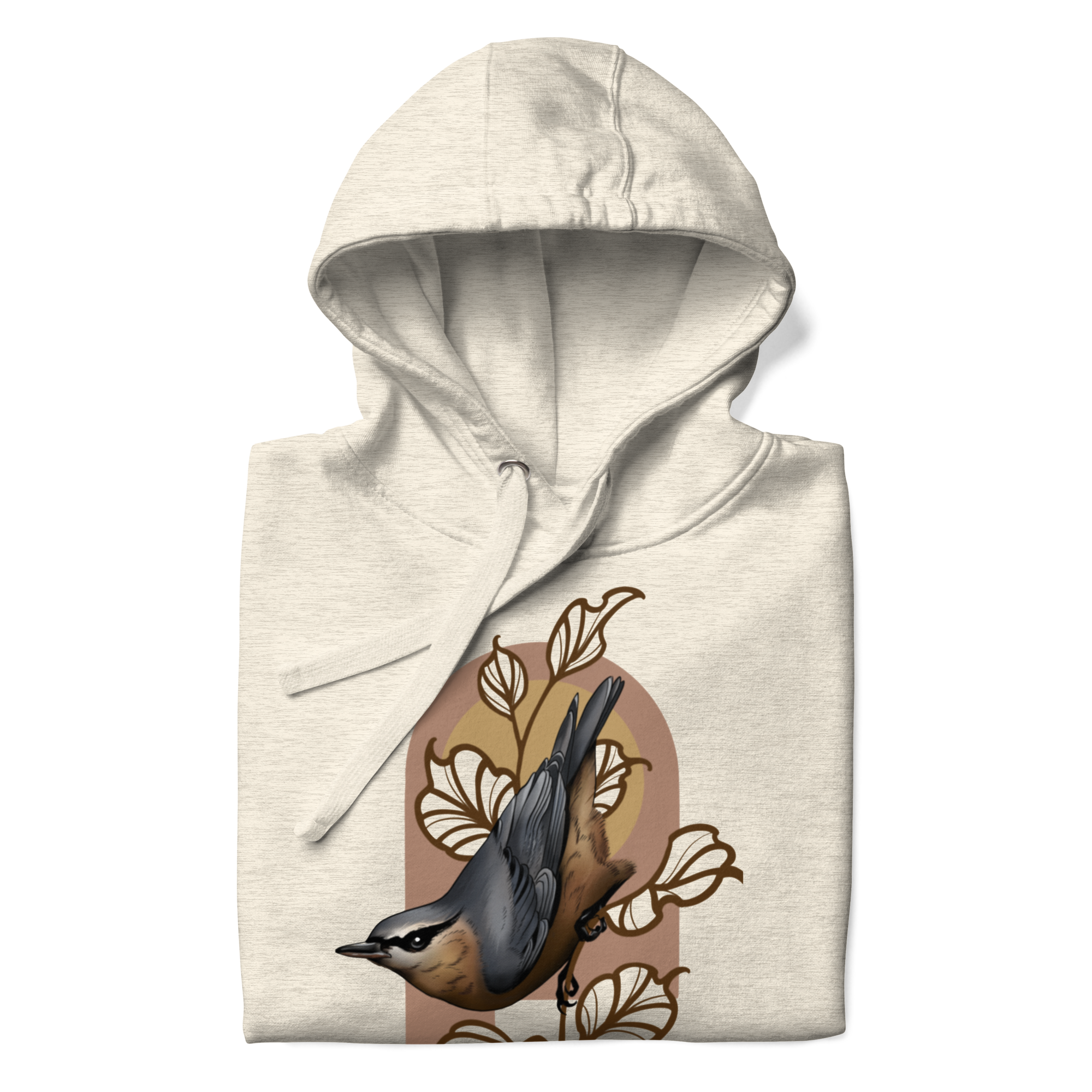 Nuthatch Hoodie – Bird Illustration Pullover | Nature Inspired Unisex Sweatshirt