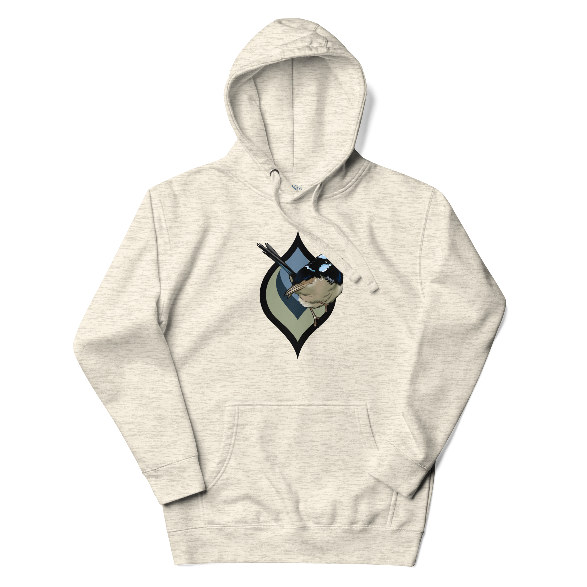 Fairy Wren Hoodie – Bird Illustration Pullover | Nature Inspired Unisex Sweatshirt