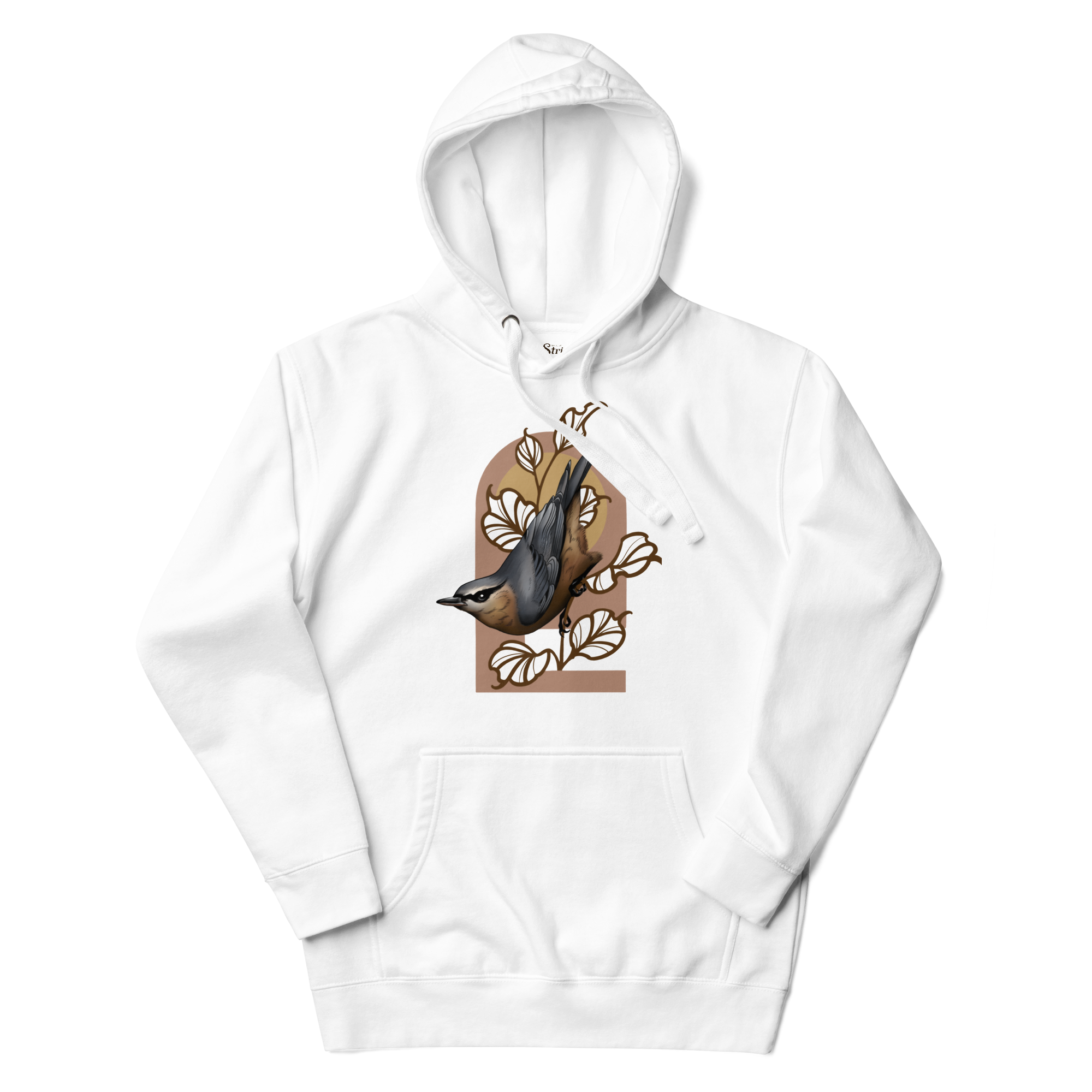 Nuthatch Hoodie – Bird Illustration Pullover | Nature Inspired Unisex Sweatshirt