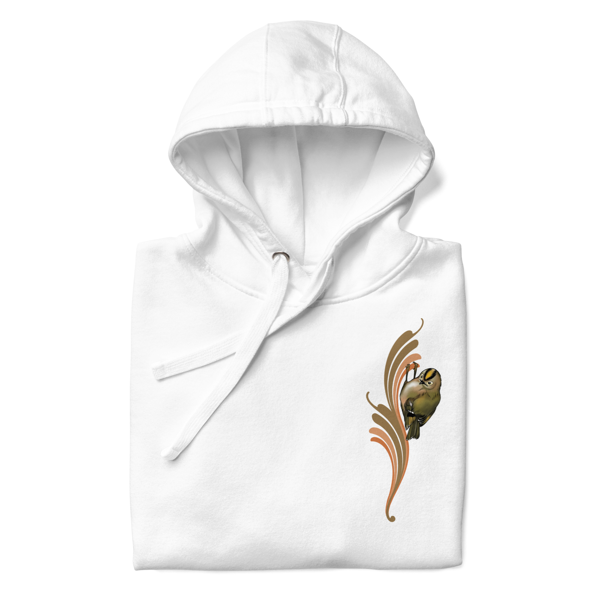 Goldcrest Hoodie – Small Bird Illustration | Nature Inspired Unisex Sweatshirt