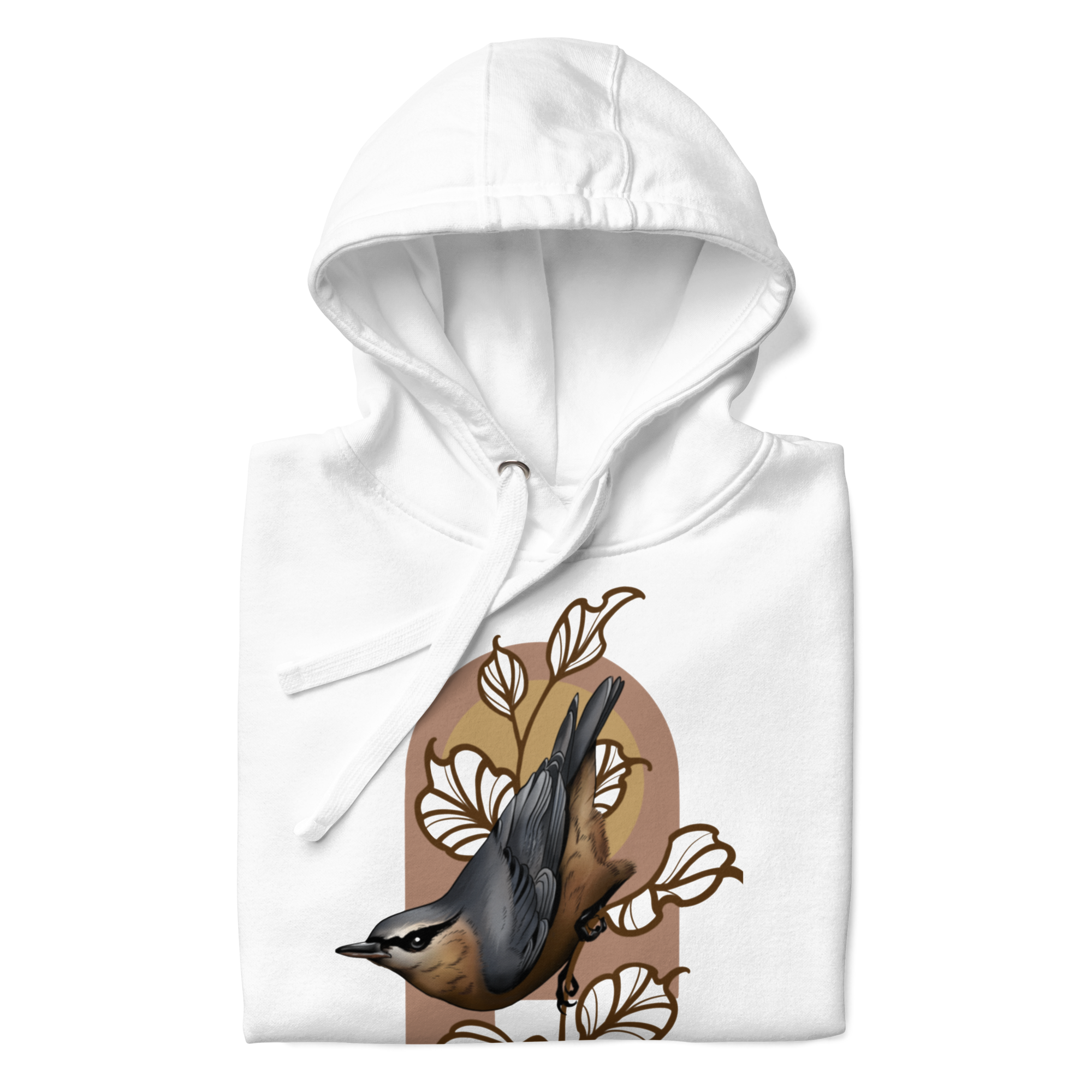 Nuthatch Hoodie – Bird Illustration Pullover | Nature Inspired Unisex Sweatshirt