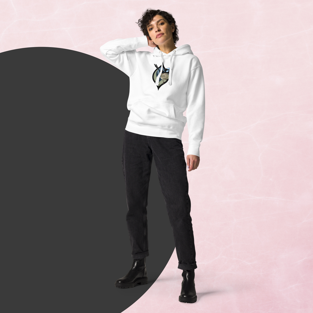 Fairy Wren Hoodie – Bird Illustration Pullover | Nature Inspired Unisex Sweatshirt