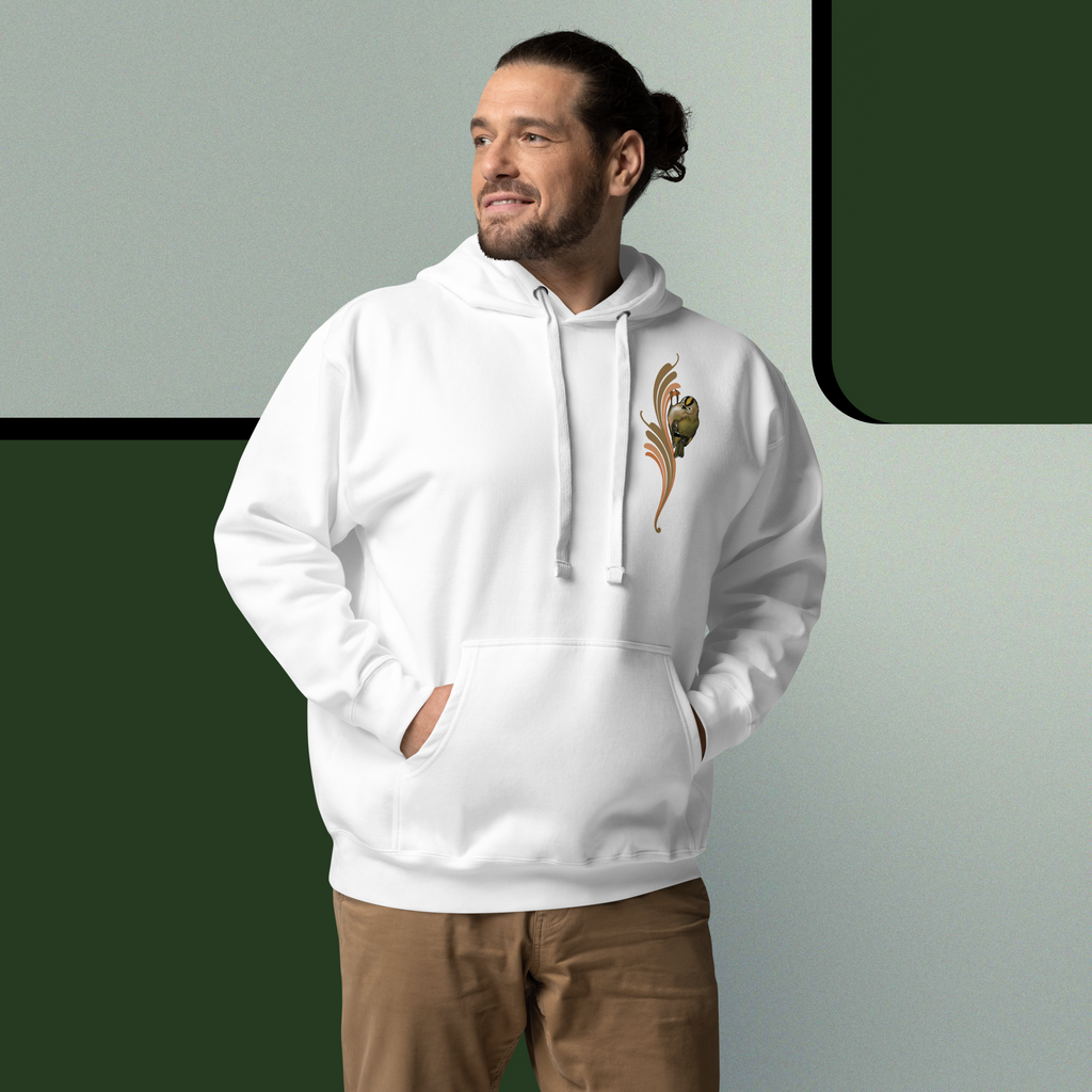Goldcrest Hoodie – Small Bird Illustration | Nature Inspired Unisex Sweatshirt
