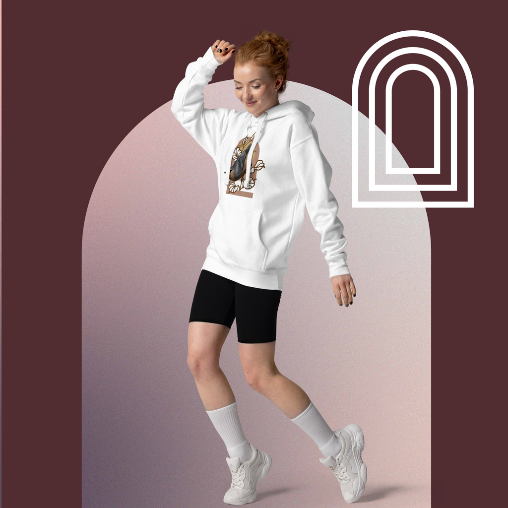 Nuthatch Hoodie – Bird Illustration Pullover | Nature Inspired Unisex Sweatshirt