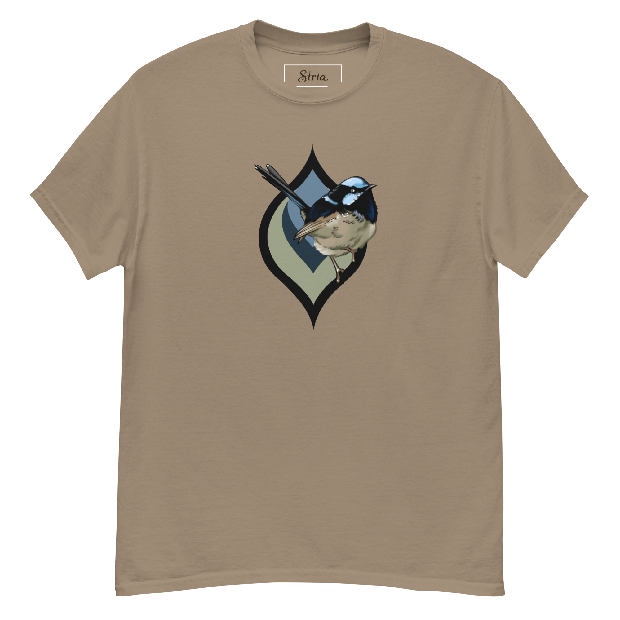 Fairy Wren Bird T-Shirt – Minimalist Nature Art Tee | Unisex Cotton Shirt