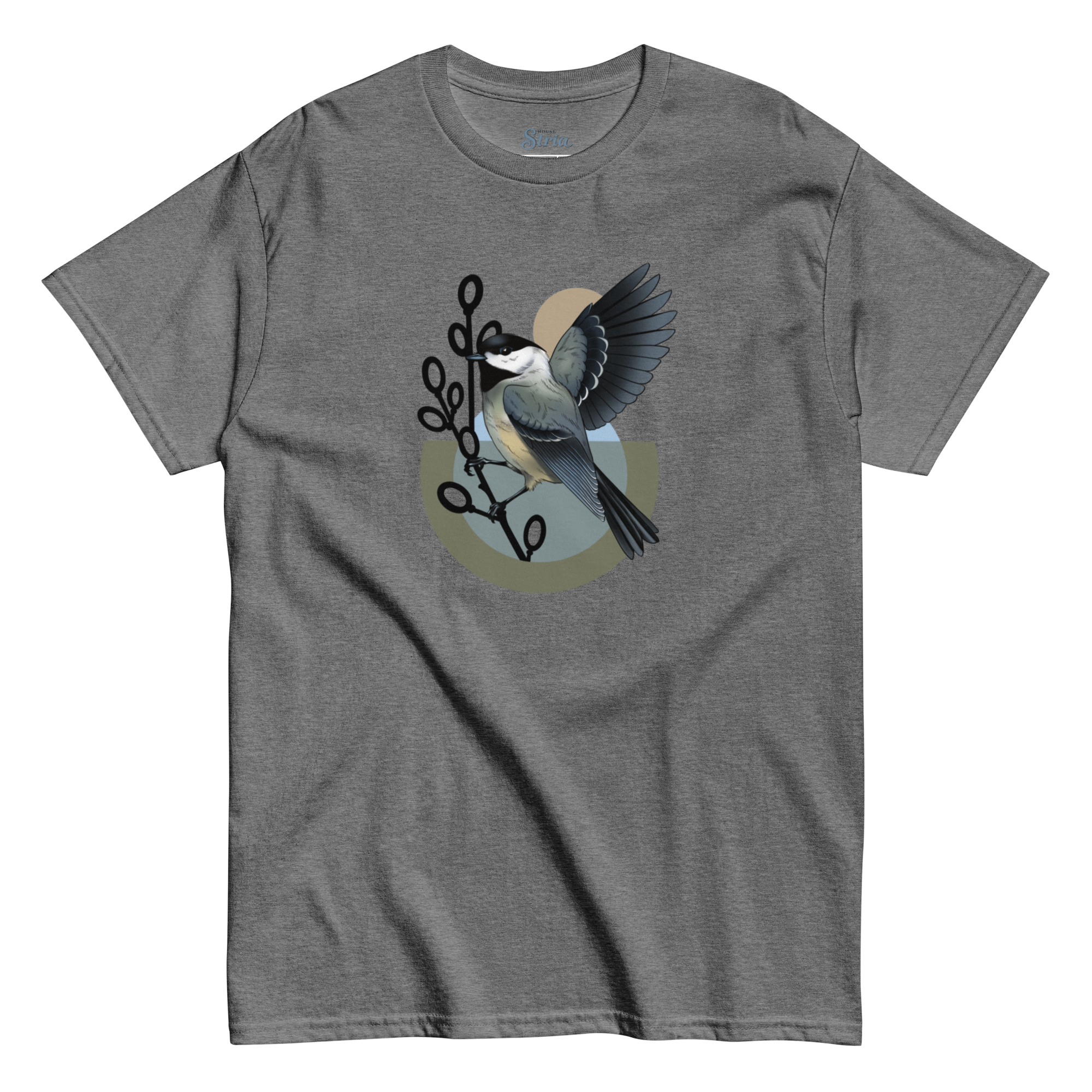 Chickadee Bird T Shirt – Minimalist Nature Art Tee | Unisex Cotton Shirt