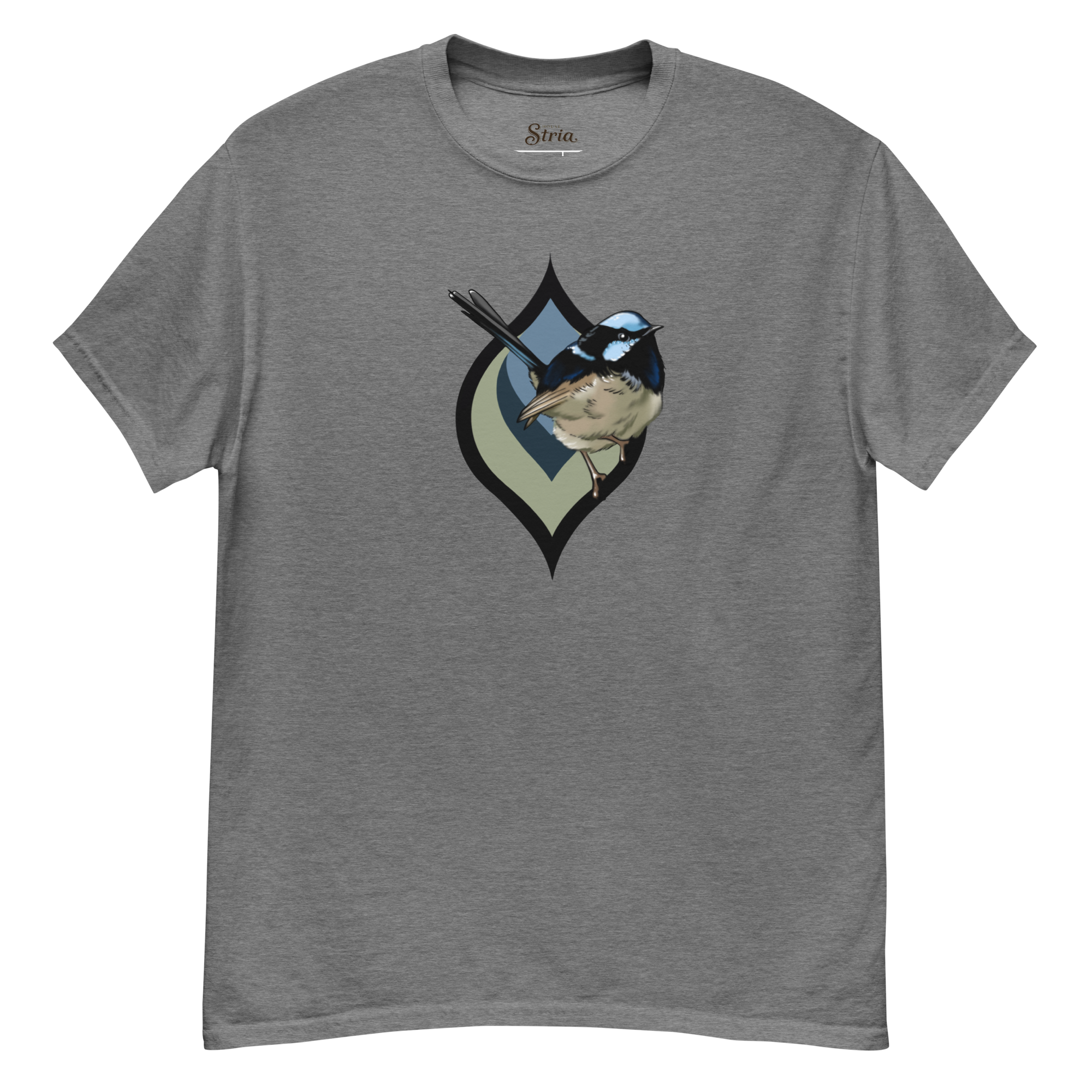 Fairy Wren Bird T-Shirt – Minimalist Nature Art Tee | Unisex Cotton Shirt