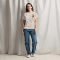 Goldcrest Bird T-Shirt – Minimalist Nature Art Tee | Unisex Cotton Shirt