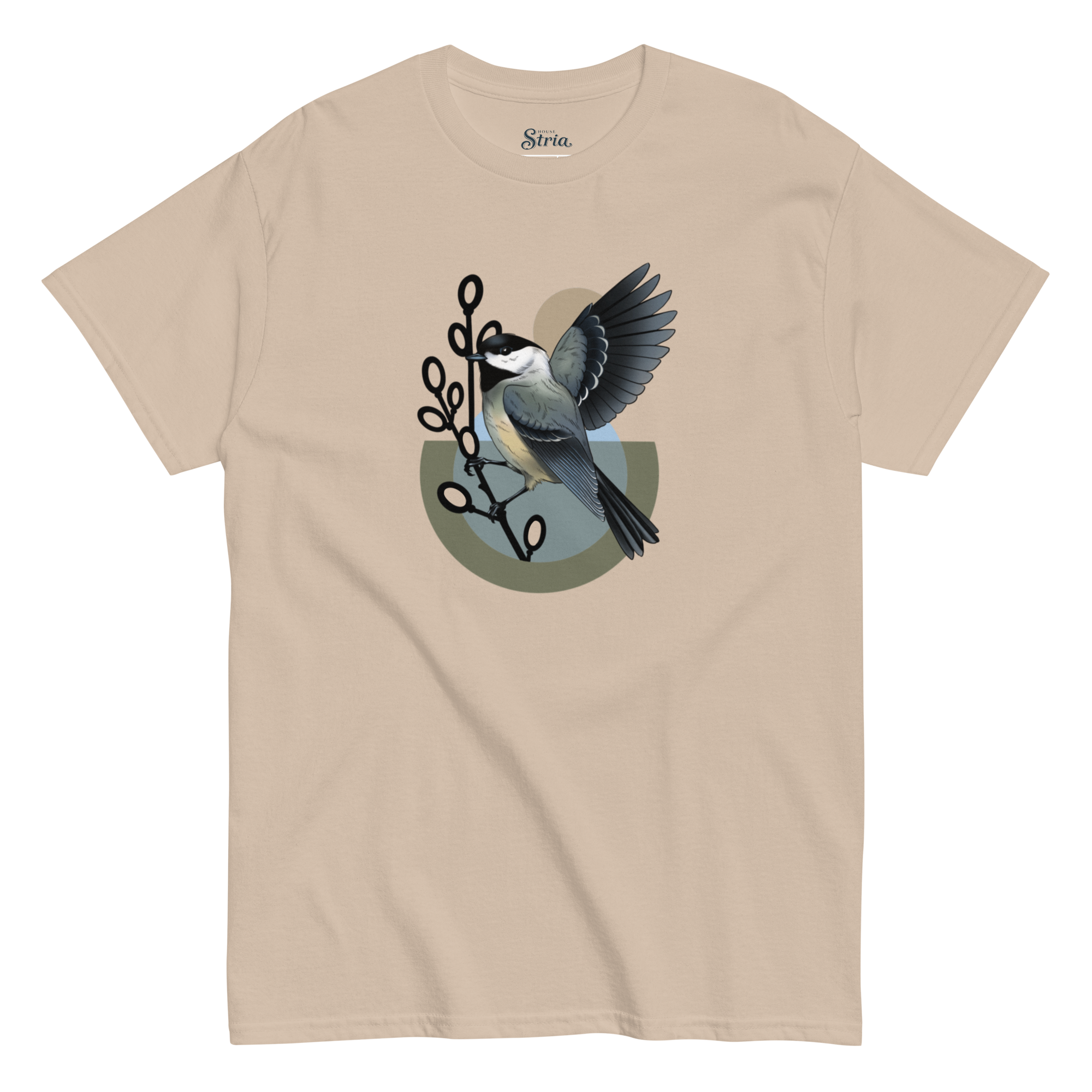 Chickadee Bird T Shirt – Minimalist Nature Art Tee | Unisex Cotton Shirt