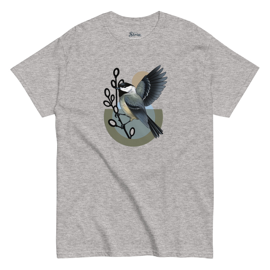 Chickadee Bird T Shirt – Minimalist Nature Art Tee | Unisex Cotton Shirt