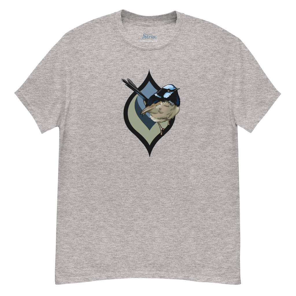 Fairy Wren Bird T-Shirt – Minimalist Nature Art Tee | Unisex Cotton Shirt