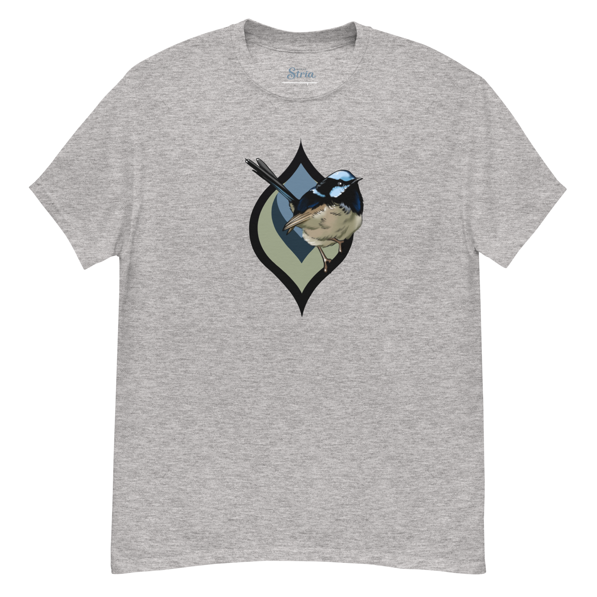Fairy Wren Bird T-Shirt – Minimalist Nature Art Tee | Unisex Cotton Shirt