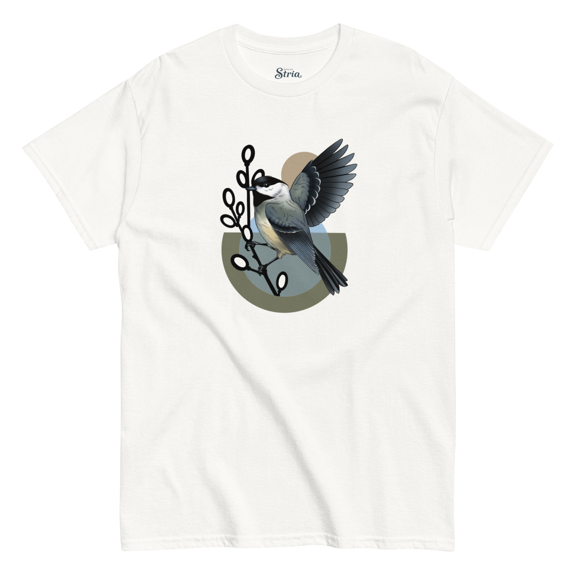 Chickadee Bird T Shirt – Minimalist Nature Art Tee | Unisex Cotton Shirt