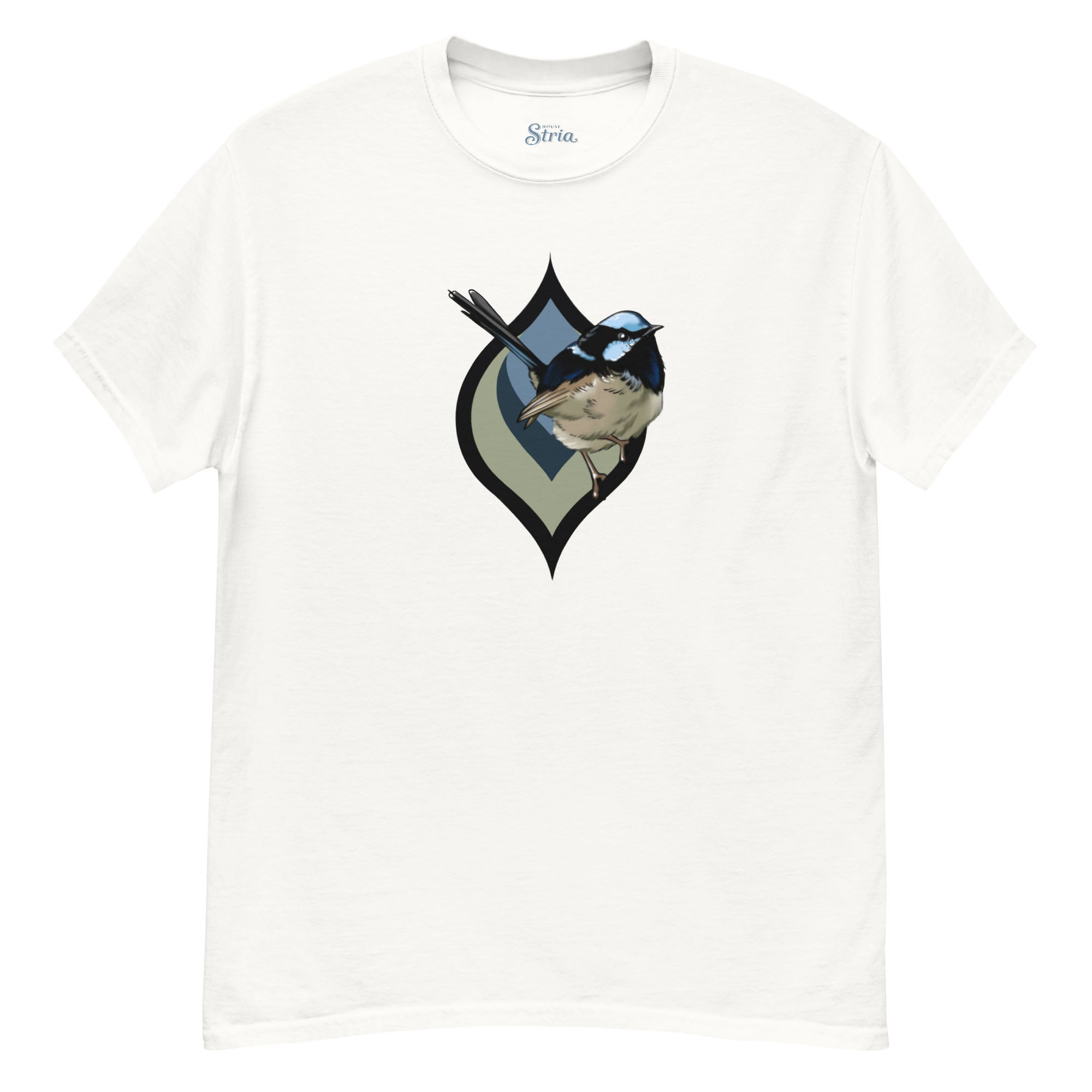 Fairy Wren Bird T-Shirt – Minimalist Nature Art Tee | Unisex Cotton Shirt