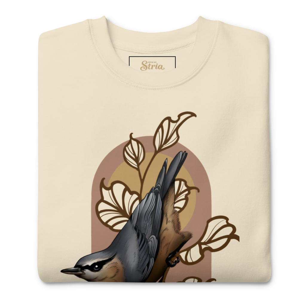Nuthatch Bird Sweatshirt – Unisex Bird Illustration Crewneck