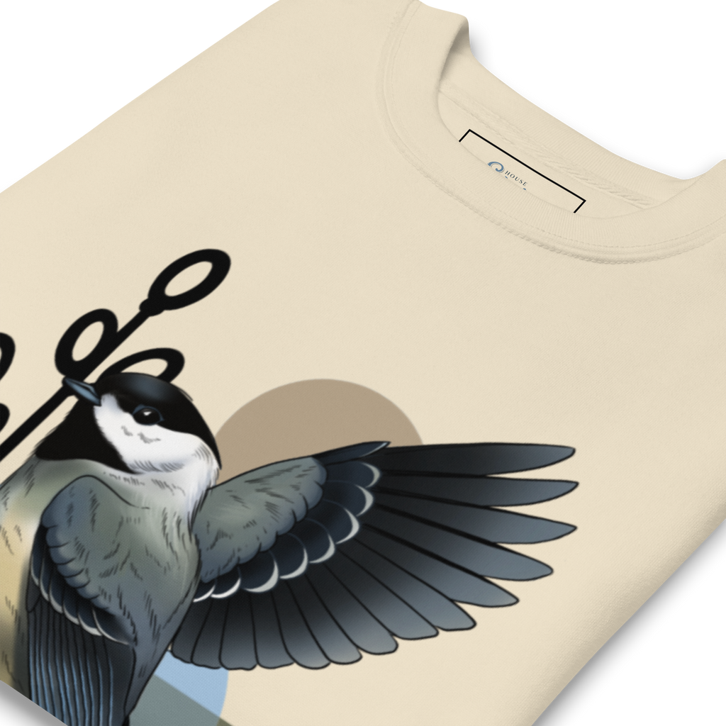Chickadee Sweatshirt – Unisex Bird Illustration Crewneck