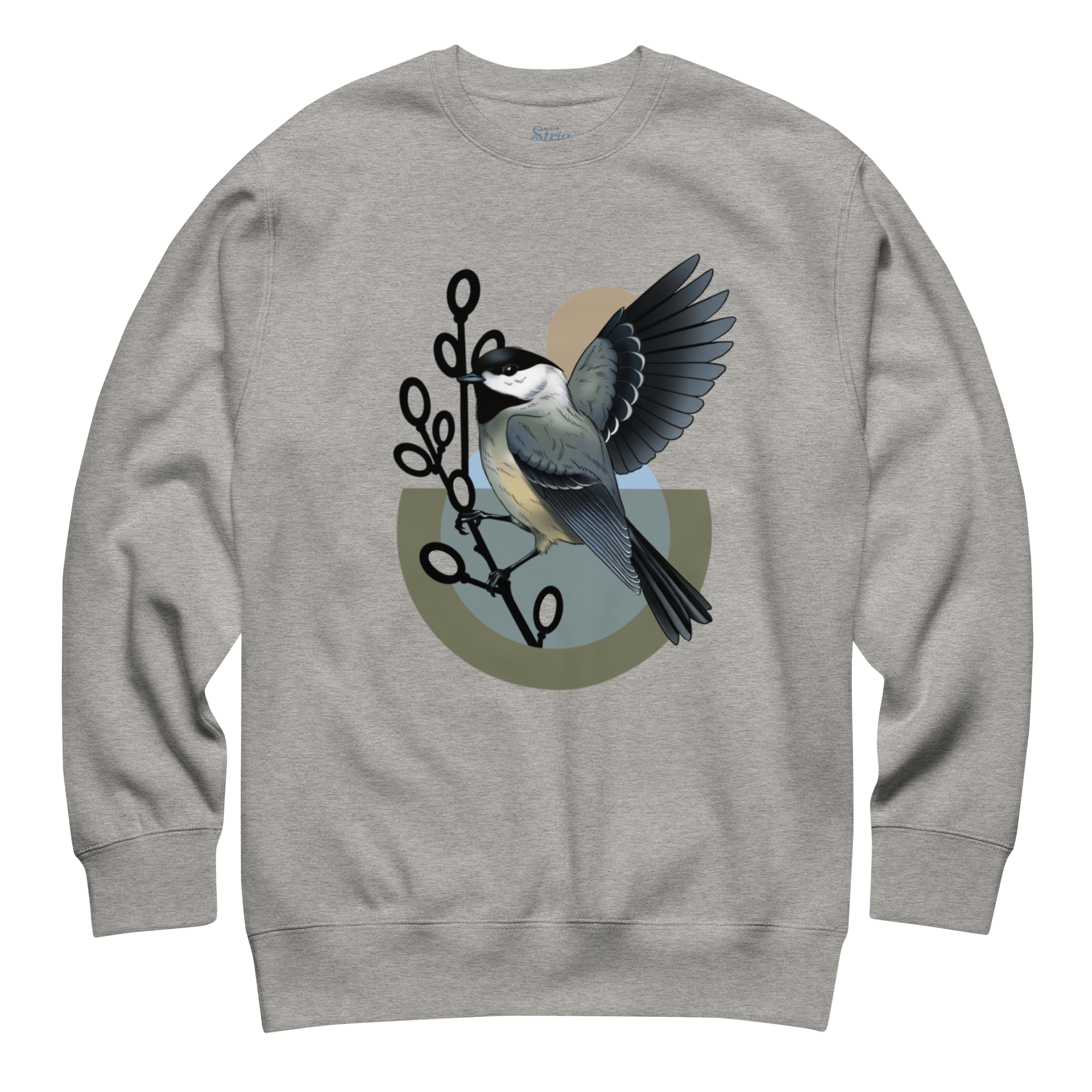 Chickadee Sweatshirt – Unisex Bird Illustration Crewneck