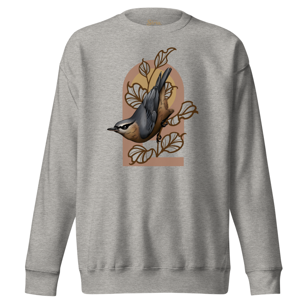 Nuthatch Bird Sweatshirt – Unisex Bird Illustration Crewneck