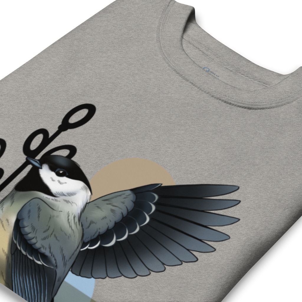Chickadee Sweatshirt – Unisex Bird Illustration Crewneck