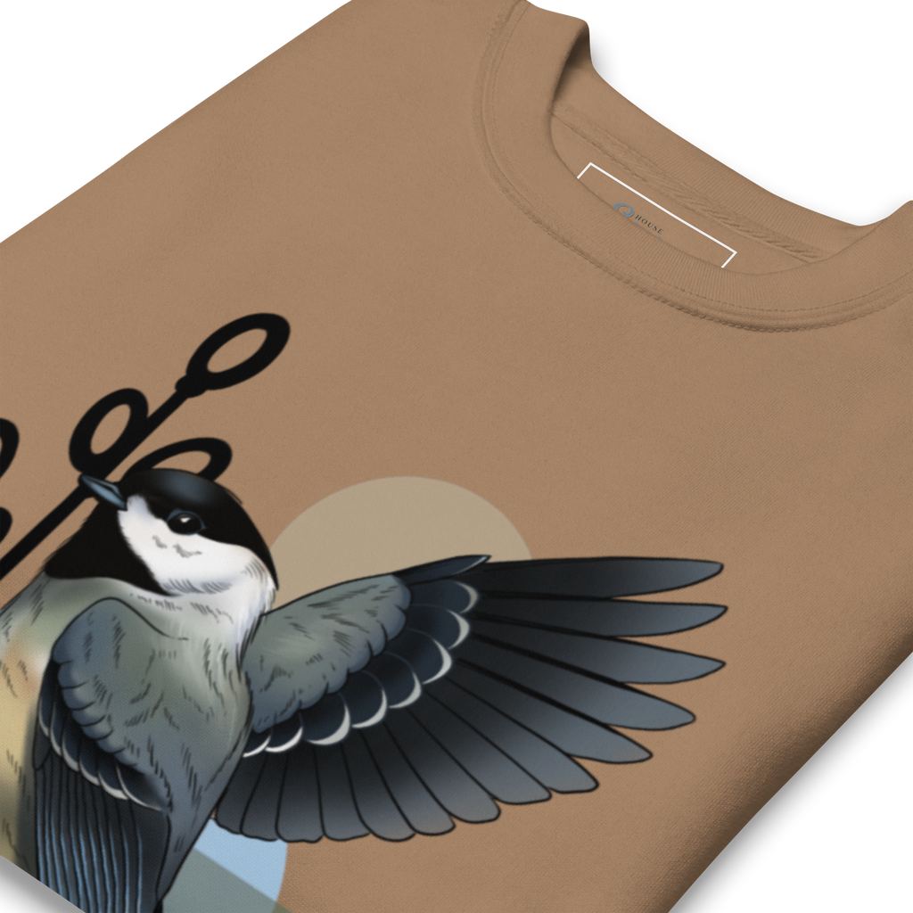 Chickadee Sweatshirt – Unisex Bird Illustration Crewneck