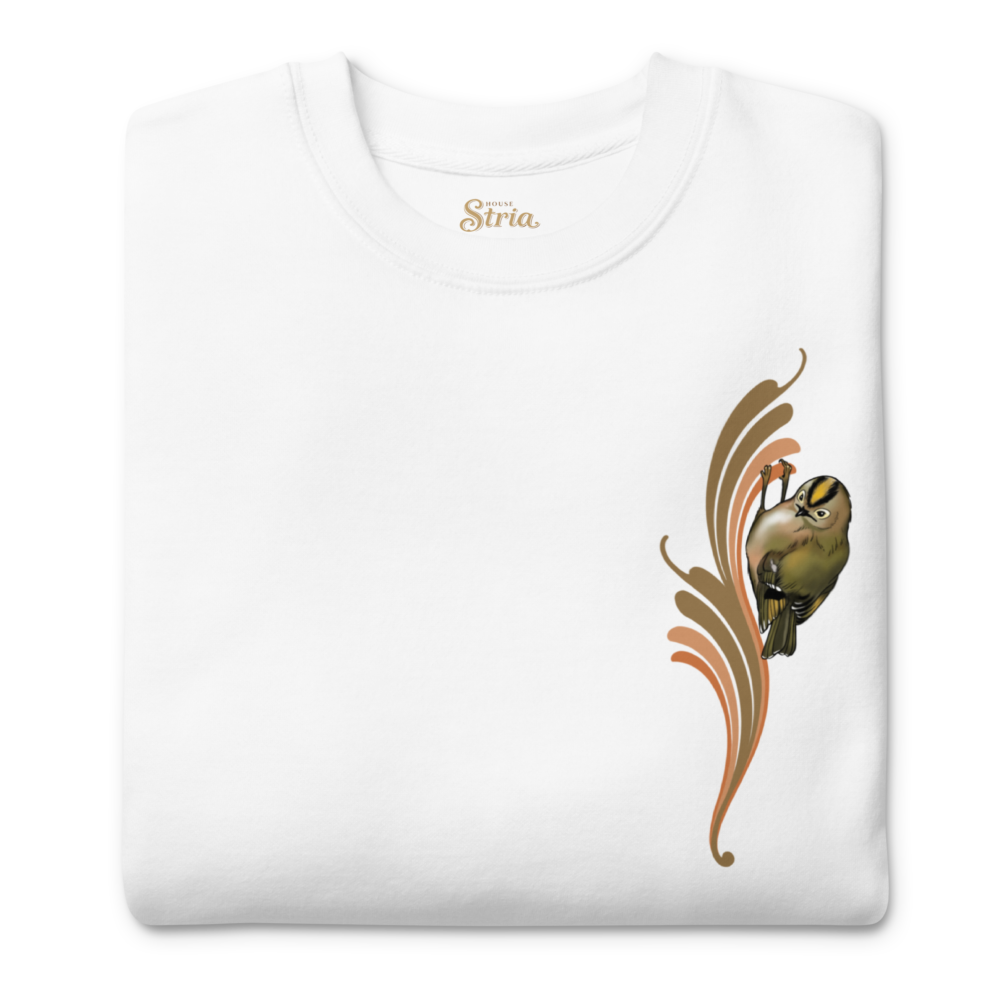 Goldcrest Sweatshirt – Unisex Small Bird Illustration Crewneck