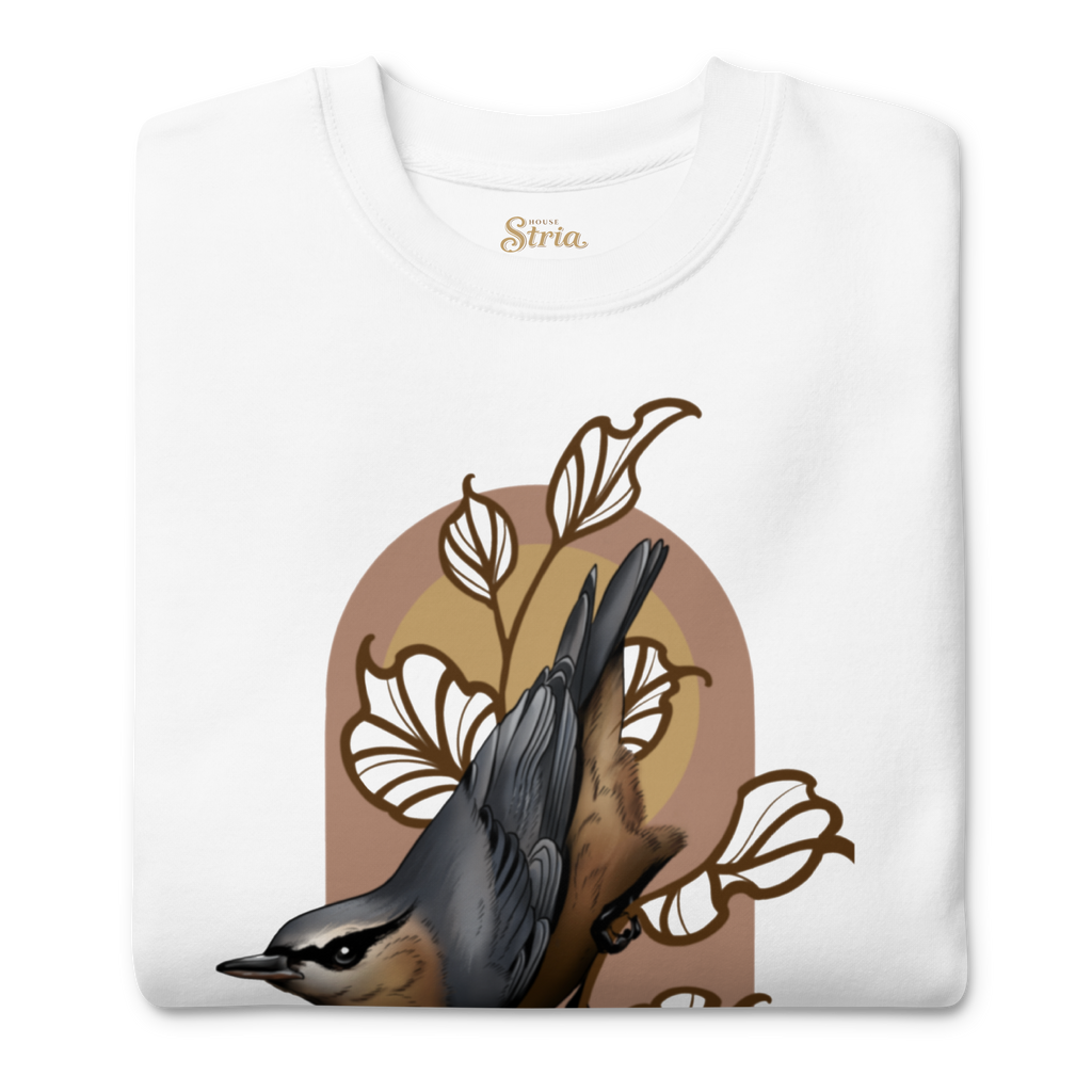 Nuthatch Bird Sweatshirt – Unisex Bird Illustration Crewneck
