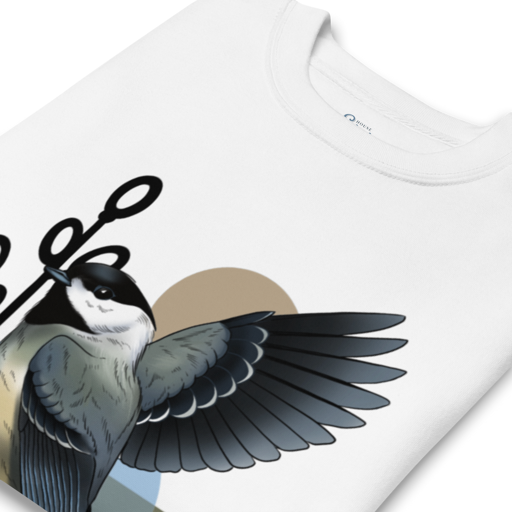 Chickadee Sweatshirt – Unisex Bird Illustration Crewneck