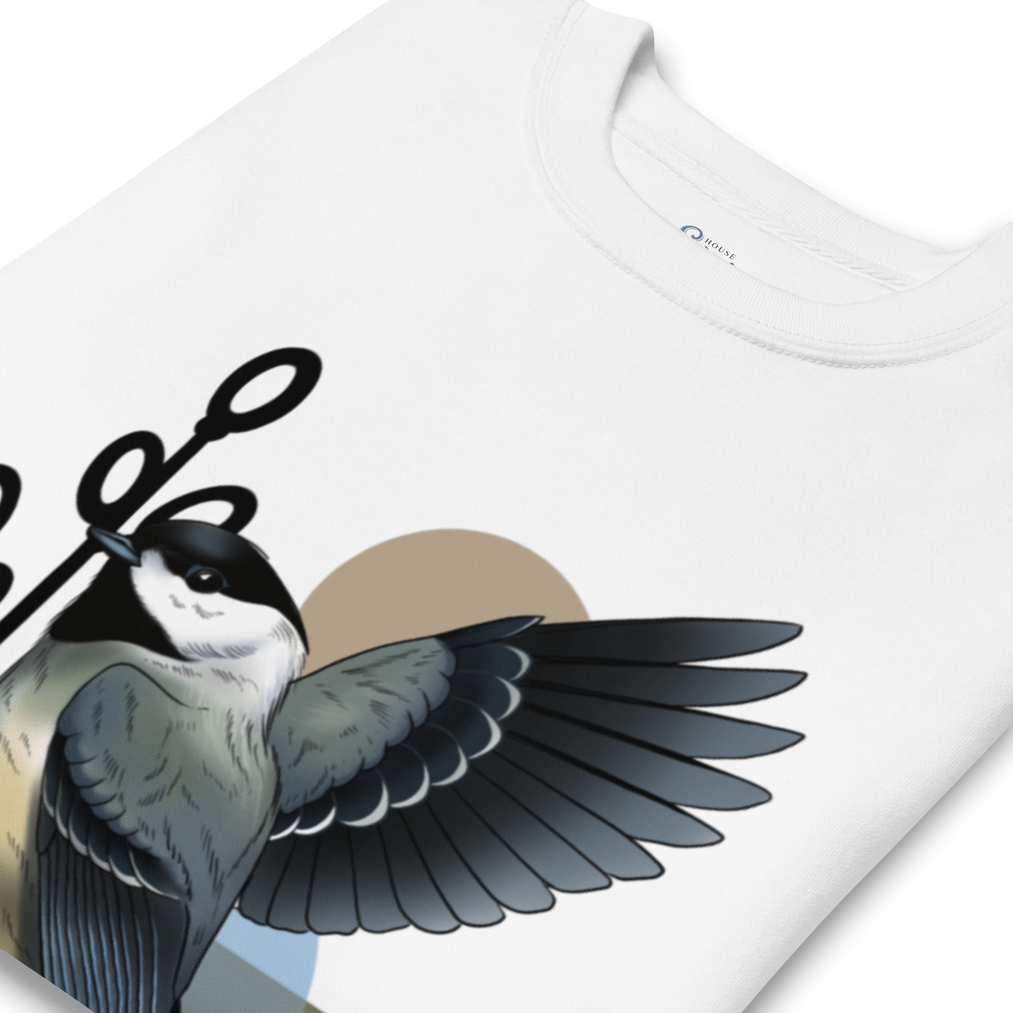 Chickadee Sweatshirt – Unisex Bird Illustration Crewneck
